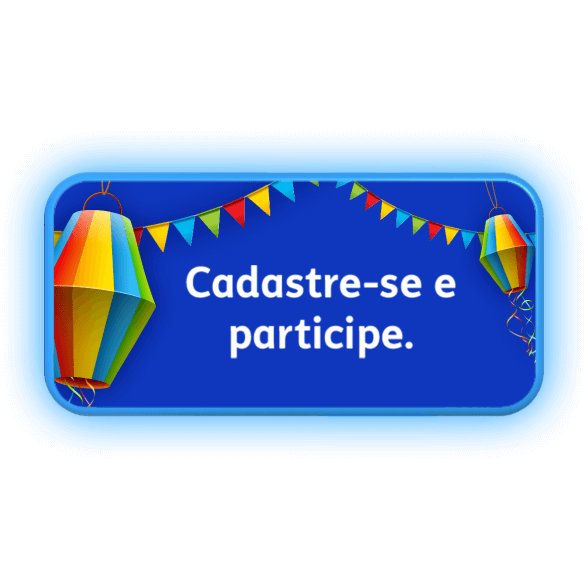 Lê-se: "Cadastre-se e participe” no sorteio para o São João em Campina Grande, no TIM + Vantagens.